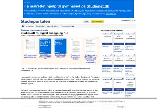 
                            3. studieskift m. digital ansøgning KU - Studievalg og videregående ...