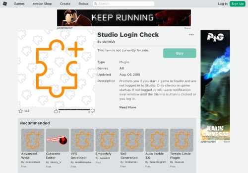 
                            3. Studio Login Check - Roblox