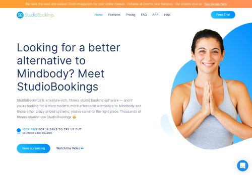 
                            3. StudioBookings - Fitness Studio Software, Yoga Studio Software