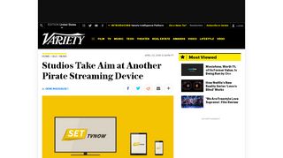 
                            10. Studios Accuse Set TV of Facilitating Piracy – Variety
