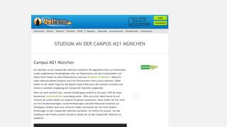 
                            13. Studium an der Campus M21 München - Uniturm