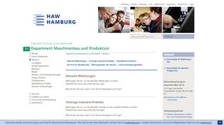 
                            5. Studium: Department Maschinenbau und Produktion: HAW Hamburg
