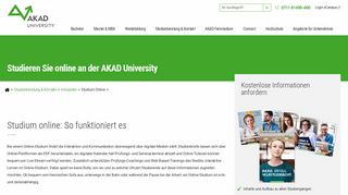 
                            2. Studium online | AKAD University