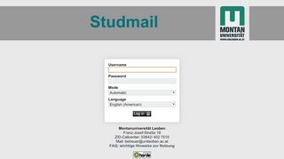 
                            8. Studmail MU Leoben - Montanuniversität Leoben