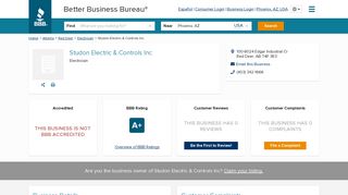 
                            10. Studon Electric & Controls Inc | Better Business Bureau® Profile