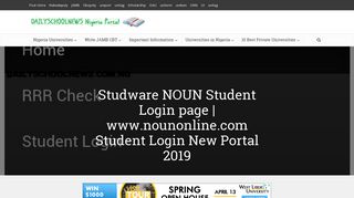 
                            12. Studware NOUN Student Login page | www.nounonline.com ...