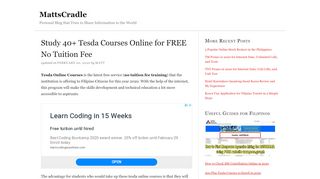 
                            9. Study 40+ Tesda Courses Online For Free No Tuition Fee