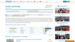 
                            9. Study Abroad with Duke University