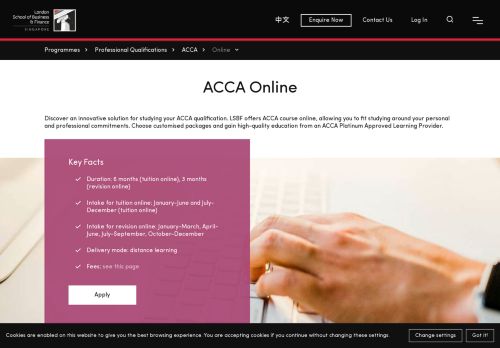 
                            3. Study ACCA Online in Singapore | LSBF Singapore