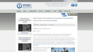 
                            12. Study choices and employment transitions among Rhodes and Fort ...