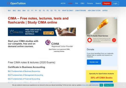
                            4. Study CIMA online: Free CIMA Notes, Free CIMA Lectures, CIMA Tests