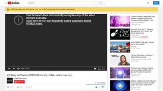 
                            13. Study in Poland at SWPS University - Q&A - online meeting - YouTube