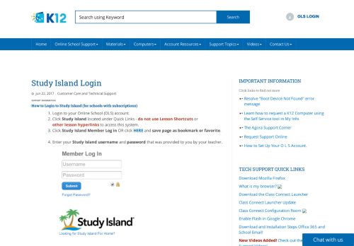 
                            5. Study Island Login - K12 Customer Support