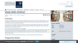 
                            10. Study Skills (Online) | Oxford University Department for Continuing ...