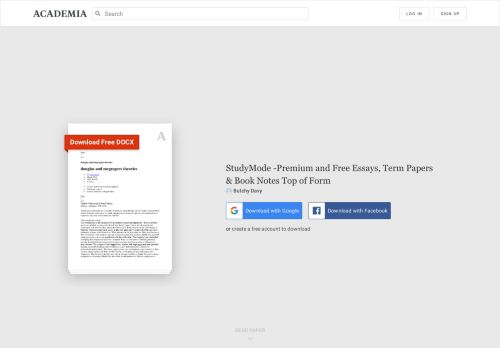 
                            7. StudyMode -Premium and Free Essays, Term Papers & Book Notes ...