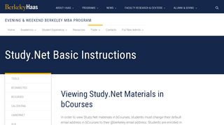 
                            3. Study.Net Basic Instructions – EWMBA - Current Evening ...