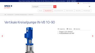 
                            11. Stufenkreiselpumpe IN-VB 10-90 | SPECK Pumpen