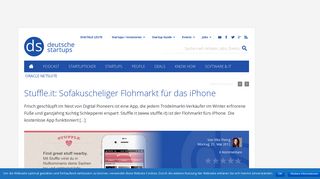
                            10. Stuffle.it: Sofakuscheliger Flohmarkt für das iPhone - Deutsche Startups
