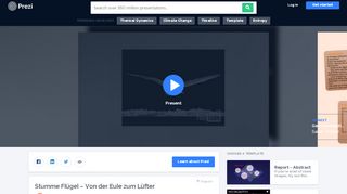 
                            11. Stumme Flügel – Von der Eule zum Lüfter by Sarah Thäsler on Prezi