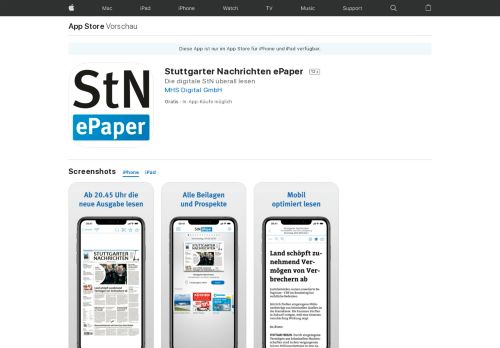 
                            6. Stuttgarter Nachrichten ePaper im App Store - iTunes - Apple