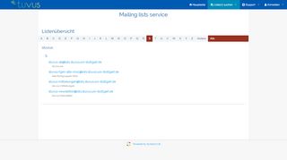 
                            12. stuvus - FAVEVE Mailing lists service - lists