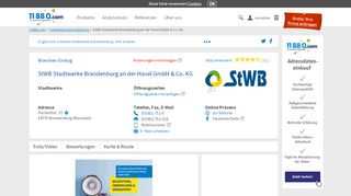 
                            10. ▷ StWB Stadtwerke Brandenburg an der Havel GmbH & Co. KG | Tel ...