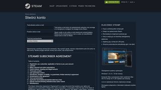 
                            2. Stwórz konto - Steam