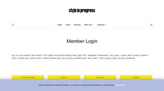 
                            5. style in progress -Member Login -