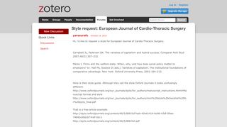 
                            7. Style request: European Journal of Cardio-Thoracic Surgery ...
