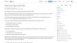 
                            2. Style your apps with CSS - R Shiny - RStudio