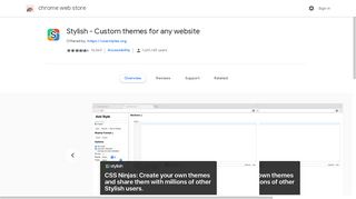 
                            6. Stylish - Custom themes for any website - Google Chrome