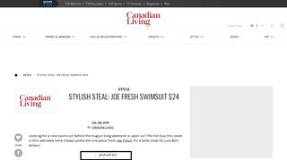 
                            9. Stylish Steal: Joe Fresh Swimsuit $24 | Canadian Living