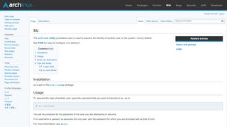 
                            4. su - ArchWiki
