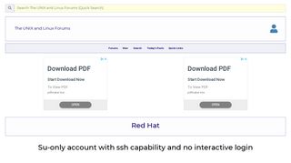 
                            4. Su-only account with ssh capability and no interactive login ...