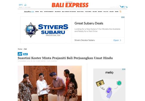 
                            4. Suastini Koster Minta Prajaniti Bali Perjuangkan Umat Hindu