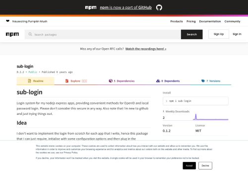 
                            8. sub-login - npm