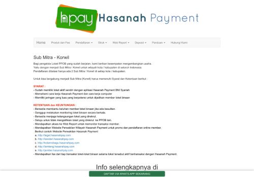 
                            5. Sub Mitra - Korwil | Hasanah Payment