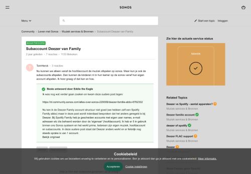 
                            10. Subaccount Deezer van Family | Welkom op de Sonos Community