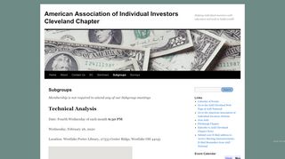 
                            10. Subgroups | American Association of Individual Investors Cleveland ...