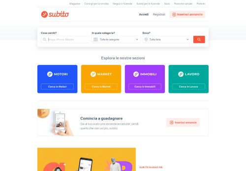 
                            5. Subito.it - Annunci gratuiti Case, Auto usate, Moto, Offerte lavoro e ...