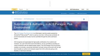 
                            6. Submission & Authoring in ACS Paragon Plus ... - ACS Publications