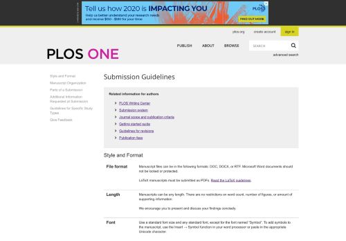 
                            3. Submission Guidelines - PLOS
