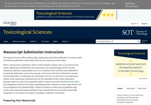 
                            11. Submission Online | Toxicological Sciences | Oxford Academic