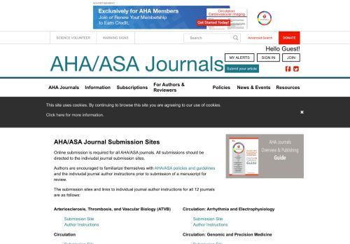 
                            4. Submission Sites | AHA/ASA Journals