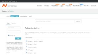 
                            8. Submit a ticket - Support | Namecheap.com