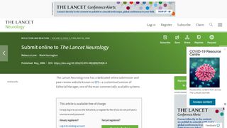 
                            3. Submit online to The Lancet Neurology - The Lancet Neurology