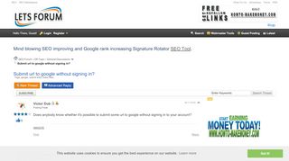 
                            5. Submit url to google without signing in? - SEO Forum