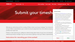 
                            1. Submit your timesheets - Adecco