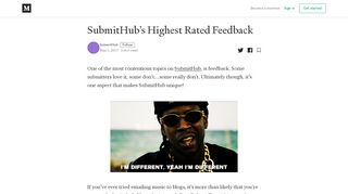 
                            8. SubmitHub's Highest Rated Feedback – SubmitHub – Medium