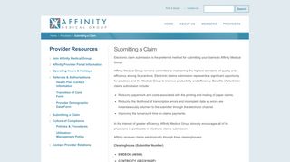 
                            9. Submitting a Claim « « Affinity Medical GroupAffinity Medical Group